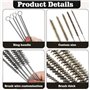 10 Pièces Ensemble de Laiton Mini Goupillon Nettoyage, TOATELU Brosses à Tube en Laiton avec Manche Long 6mm/8mm/10mm/12mm/15mm,