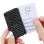 Molain Portefeuille en fibre de carbone avec pince à billets en métal et blocage RFID pour homme