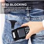 Molain Portefeuille en fibre de carbone avec pince à billets en métal et blocage RFID pour homme