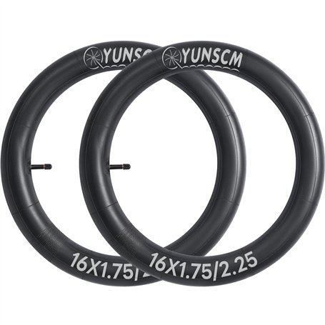 YunSCM 2Pcs 45/57-305 épaissies Chambre à air 16x1.75/1.95/2.25 AV32mm Valve Compatible 16 Pouces Chambre à air 16x1.75 16x1.90