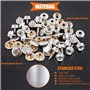 Rustark Lot de 120 boutons pression argentés en toile de bateau avec vis en acier inoxydable pour meubles, toiles, bateaux, tiss