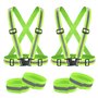 Lot de 2 Gilets réfléchissants avec 2 Bracelets réfléchissants