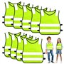 EASYKEENECOM Lot de 9 gilets de sécurité pour enfants - Gilet de sécurité pour enfants - Gilet réfléchissant pour enfants - Pour