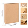 Classeurs en Papier Kraft 4 Pièces A5 Couverture de Classeur 6 Anneaux Couverture de Reliure Rechargeable A5 Feuilles Volantes p