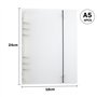 4 Pièces Couverture de Classeur A5 Transparent Couverture de Protection 6 Anneaux Papier Rechargeable A5 Classeur Couverture Pla