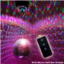 Remote Control 5 RPM-9 RPM Adjustable Mirror Ball Rotating Motor with 24 RGB Led Light for 4 6 8 12" Disco Balls (Not Include) f