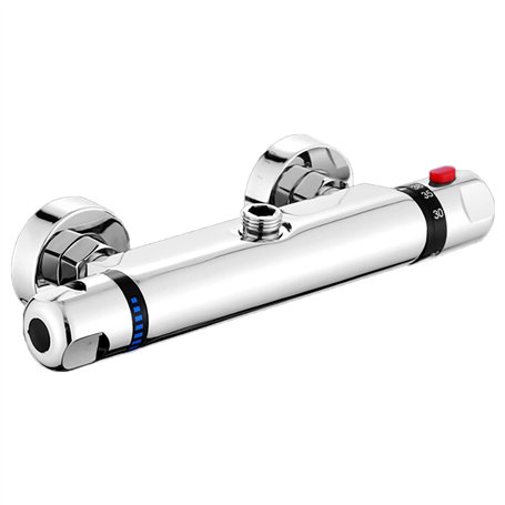 Vinteky Mitigeur douche thermostatique murale Mitigeur de Baignoire Chromé Robinet Mélangeur pour Salle de Bain