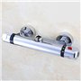 Vinteky Mitigeur douche thermostatique murale Mitigeur de Baignoire Chromé Robinet Mélangeur pour Salle de Bain