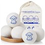 ZPQAODI Lot de 6 boules de séchage en laine de mouton - Boules de séchage pour sèche-linge - Réutilisables Gain de temps de séch