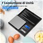 Vinabo Balance de Cuisine 500g / 0.01g, Balance à Bijoux Portable, Balance Numérique de Précision, avec Affichage LCD et 7 Unité