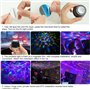 Boule Disco USB Lumière de Fête, Portable Jeux de Lumiere RGB Couleurs LED Lampe de Scène Disco Boule à Facette Fête Éclairage C