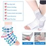 Lot de 4 paires de chaussettes de compression des pieds Nano Neuropathie Chaussettes de soutien Chaussettes de compression Chaus