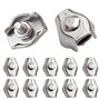 20 Pièces Pince câble métallique Serre-Câble Acier M3 Wire Rope Clips pour Câble d’Acier 1