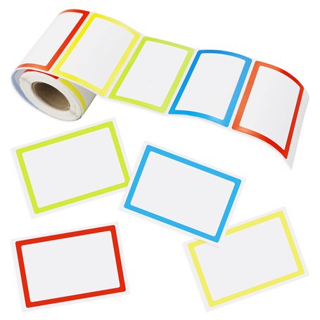 Lot de 200 grandes étiquettes autocollantes colorées