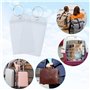 Lot de 8 Étiquettes de Bagage pour Croisière – 19 cm x 11 cm – Etiquette Valise Avec Boucle en Acier Inoxydable – Transparentes 