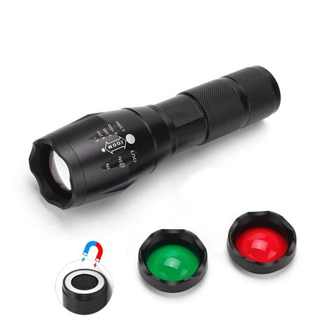 Lampe Torche Multicolore avec Filtre Vert Rouge