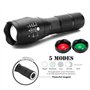 Lampe Torche Multicolore avec Filtre Vert Rouge, WESLITE Torche Rouge Vert Blanc 1000 lumens Lampe de Poche Puissante avec Aiman