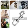 Fermoir à boulon - Porte-clés à clip de ceinture - En acier inoxydable - Mousqueton pivotant - Laisse pour animal domestique - M