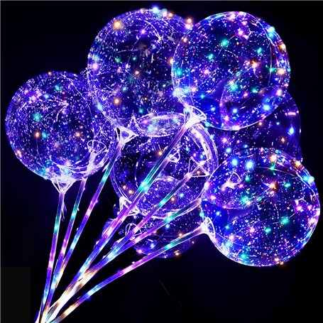 Phyooest Ballon Lumineux LED avec Bâtons