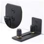 Lot de 2 rouleaux de guidage au sol réglables pour bas de porte coulissante - Noir - Super lisse et silencieux - Facile à instal