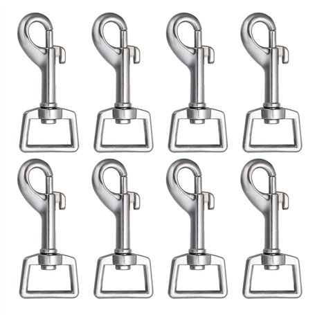 OWAYOTO Lot de 8 mousquetons pivotants pour laisse de chien