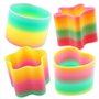 LiFangSotre 4PCS Rainbow Circle Spirale Arc-en-Ciel Ressort,4PCS Mini Rainbow Ring Ressorts Magiques Idéal pour Tous Les Enfants