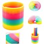 LiFangSotre 4PCS Rainbow Circle Spirale Arc-en-Ciel Ressort,4PCS Mini Rainbow Ring Ressorts Magiques Idéal pour Tous Les Enfants