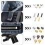 100 Pièces Kit Réparation Fermeture Éclair Kit Reparation Fermeture Eclair Métal Kit de Reparation Fermeture Eclair avec Pince d