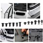 Lot de240 Rivet Clips Plastique,Rivet Plastique Fixation,Universel pour Auto Voitures Panneaux Garnitures de portières avec Boît