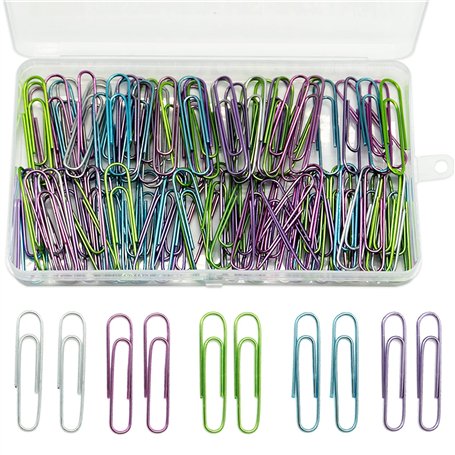 SZXMDKH Lot de 100 grands trombones en métal coloré de 5