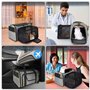 TAMOWA Sac de Transport Chat Chien Extensible et Autres Animaux de Compagnie, Filet Respirant, Spacieux, Pliable, avec Matelas e
