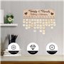 STOBOK Plaque de Conseil d'anniversaire de Famille Bricolage Suspendu Calendrier de Rappel d'anniversaire en Bois avec 50 penden