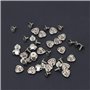 HEALLILY 20 Pcs Rivets en Cuir en Métal en Forme de Coeur Rivet Goujons Décoratif Spot Bouton Rivets Bricolage Bouton Goujons Vê