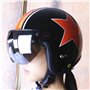 Wopohy Visière de Casque Bouton-Poussoir Universel 3 Protection Contre Le Soleil Coupe-Vent Casque de Moto rétro Demi-Visage Vis
