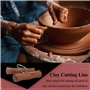 OHYER Lignes de Coupe d'argile Fil à Couper Argile Fil de Boue d'argile Fil de Coupe d'argile en Acier Inoxydable avec Poignée e