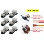 6 pcs Basse Tension T TAP 2 Connecteurs de Fil électrique 2 Voies 2 sans Soudures sans Dénudage pour Branchement de Mi-portée 20