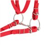 Bridon Cheval, Rouge Réglable Harnais Licol avec Rêne Cheval Mors Coussin Moelleux