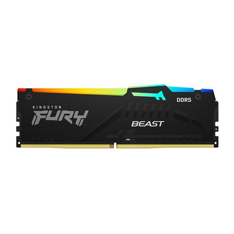 Kingston Fury Beast Noir RGB 64Go (2x32Go) 5600MT/s DDR5 CL40 DIMM Mémoire pour PC de Gamer Kit de 2 AMD Expo/Intel XMP - KF556C