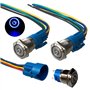 QitinDasen 3Pcs Premium 12V / 24V 5A Interrupteur à Bouton-Poussoir Auto-Bloquant