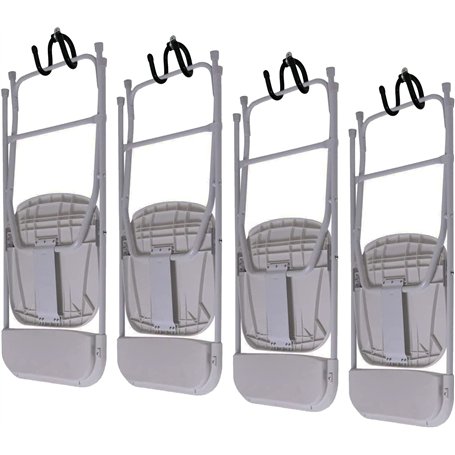 AUXPhome Lot de 4 supports de rangement muraux pour chaise