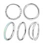 DAZZLUXE Lot de 5 anneaux de nez