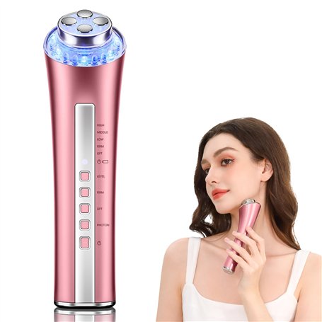 CARER SPARK Appareil Facial Radiofréquence Massager Facial anti-rides avec 3 Thérapies à la Lumière LED pour Réduire les Rides R
