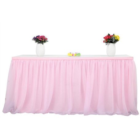 L275 × 76 cm Jupe de table en tulle Jupes de table Décoration de table Jupes de table pour fête prénatale Mesh Fluffy Tutu Jupe