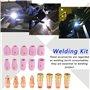 49pcs Accessoires Tig, Kit de Pinces TIG Consommables accessoires assortis Taille pour DB SR WP-17/18/26 TIG torche