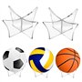 UKOFEW Support Balle en Acrylique 2 Pièces Support Présentoir Balle,Support Ballon Rugby pour Football Volleyball Rugby Ball Mai