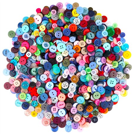 1000 Pièces Boutons Colorés