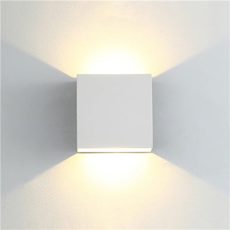 CYUaoao 1 Pièce Applique Murale LED Moderne en Aluminuim AC86V-265V Applique Murale Carrée Blanche 10 x 10 x 5 cm Imperméable Co