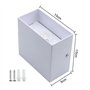 CYUaoao 1 Pièce Applique Murale LED Moderne en Aluminuim AC86V-265V Applique Murale Carrée Blanche 10 x 10 x 5 cm Imperméable Co