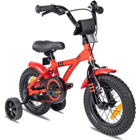 PROMETHEUS BICYCLES Velo Enfant 3 Ans Garcon vélo Fille 12 Pouces a Roulette pour 3 a 5 Ans - BMX en Rouge