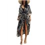 YOUKD Bohemian Kimono à Manches Longues Cardigan Beach Maillot de Bain Cover Up Maxi Dress pour Les Femmes